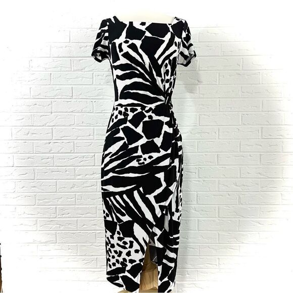 NWT Joseph Ribkoff Animal Print Cap Sleeve Dress Size 8 - Picture 6 of 14